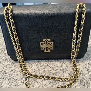 Tory Burch Britten Adjustable Shoulder Bag (Black)